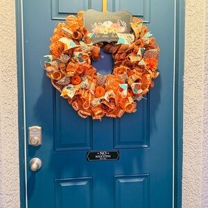 Festive Orange Holiday Wreath